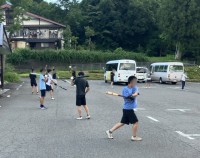朝素振り